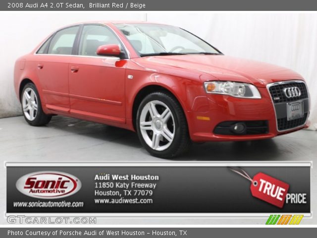 2008 Audi A4 2.0T Sedan in Brilliant Red