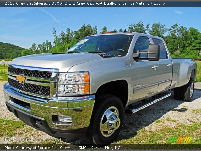 2013 Chevrolet Silverado 3500HD LTZ Crew Cab 4x4 Dually in Silver Ice Metallic