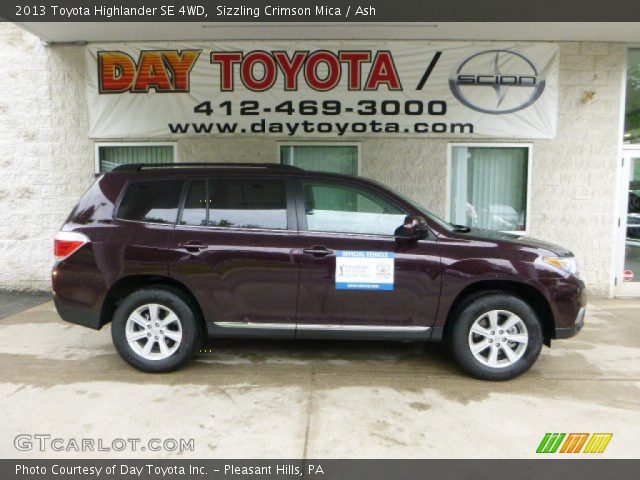 2013 Toyota Highlander SE 4WD in Sizzling Crimson Mica