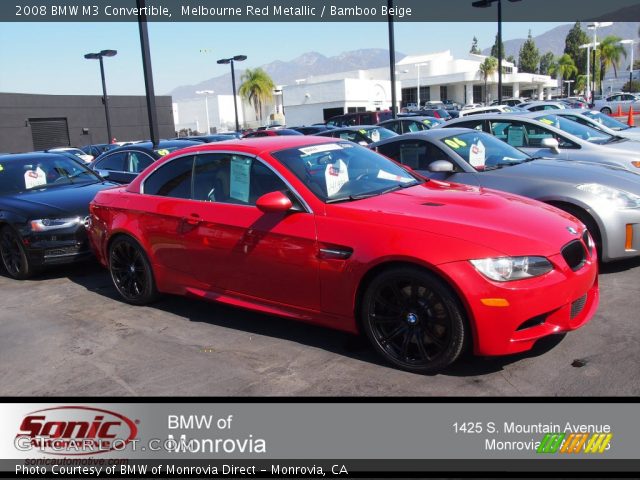 2008 BMW M3 Convertible in Melbourne Red Metallic