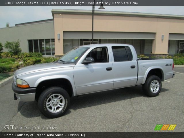 2003 Dodge Dakota SXT Quad Cab 4x4 in Bright Silver Metallic