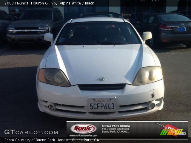 2003 Hyundai Tiburon GT V6 in Alpine White