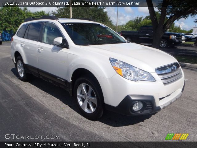 2013 Subaru Outback 3.6R Limited in Satin White Pearl