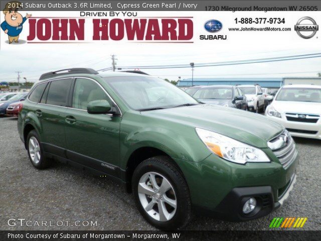 2014 Subaru Outback 3.6R Limited in Cypress Green Pearl