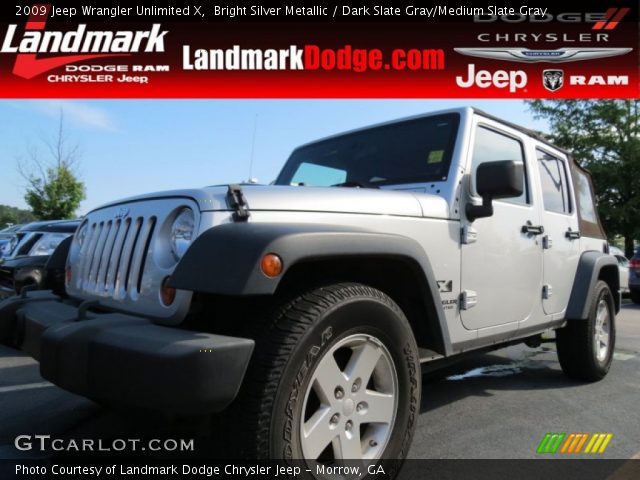 2009 Jeep Wrangler Unlimited X in Bright Silver Metallic