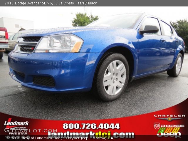 2013 Dodge Avenger SE V6 in Blue Streak Pearl