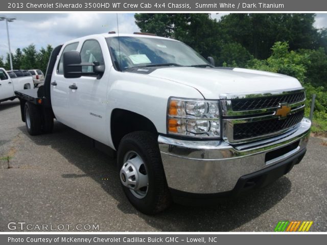 2013 Chevrolet Silverado 3500HD WT Crew Cab 4x4 Chassis in Summit White