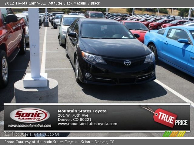 2012 Toyota Camry SE in Attitude Black Metallic