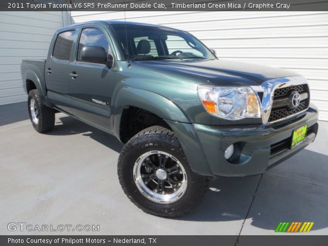 2011 Toyota Tacoma V6 SR5 PreRunner Double Cab in Timberland Green Mica