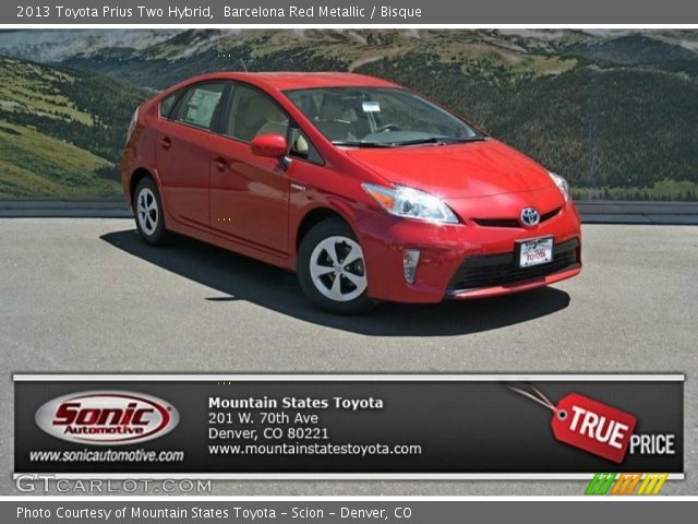 2013 Toyota Prius Two Hybrid in Barcelona Red Metallic