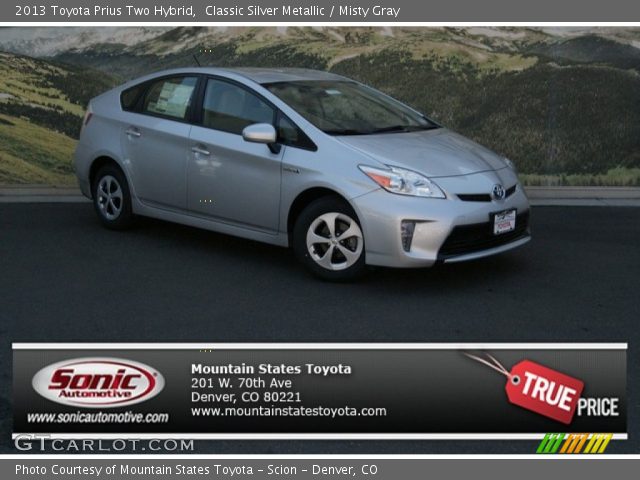 2013 Toyota Prius Two Hybrid in Classic Silver Metallic