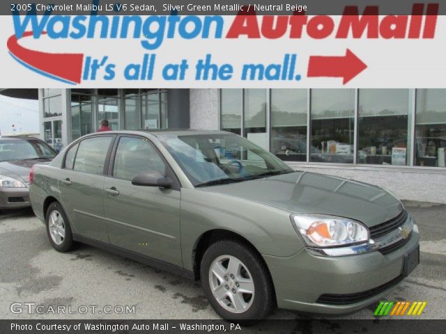 2005 Chevrolet Malibu LS V6 Sedan in Silver Green Metallic