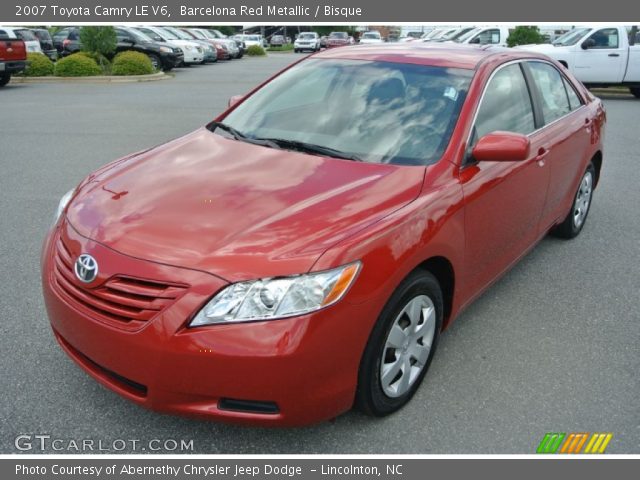 2007 Toyota Camry LE V6 in Barcelona Red Metallic