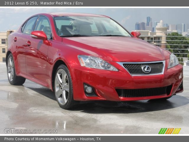 2012 Lexus IS 250 in Matador Red Mica
