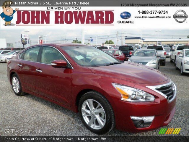 2013 Nissan Altima 2.5 SL in Cayenne Red