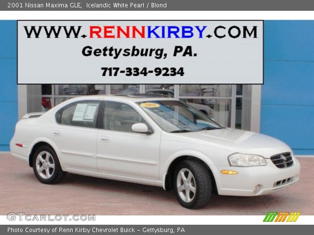 2001 Nissan Maxima GLE in Icelandic White Pearl