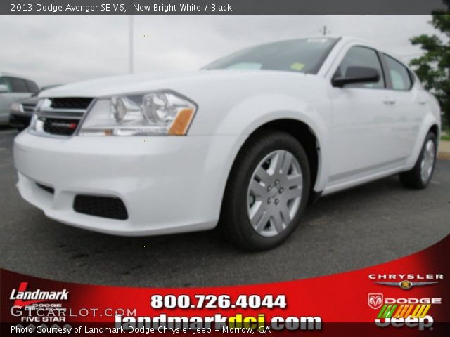 2013 Dodge Avenger SE V6 in New Bright White