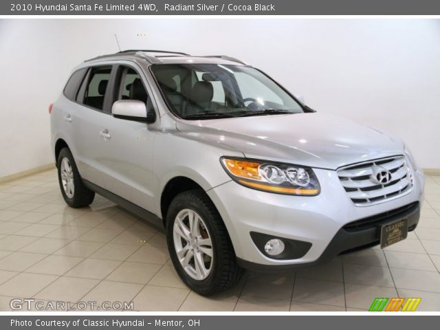 2010 Hyundai Santa Fe Limited 4WD in Radiant Silver