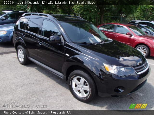 2009 Mitsubishi Outlander ES 4WD in Labrador Black Pearl