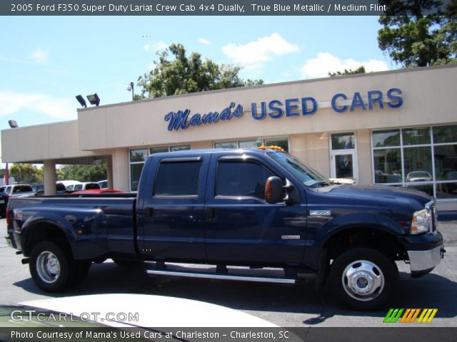 2005 Ford F350 Super Duty Lariat Crew Cab 4x4 Dually in True Blue Metallic