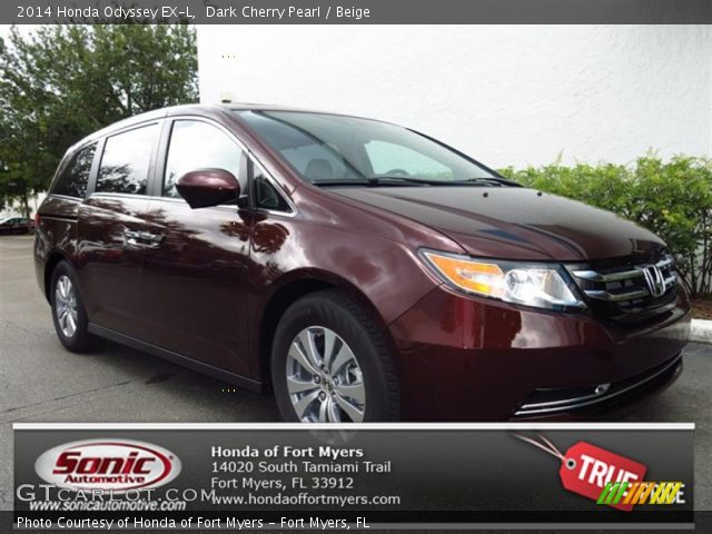 2014 Honda Odyssey EX-L in Dark Cherry Pearl