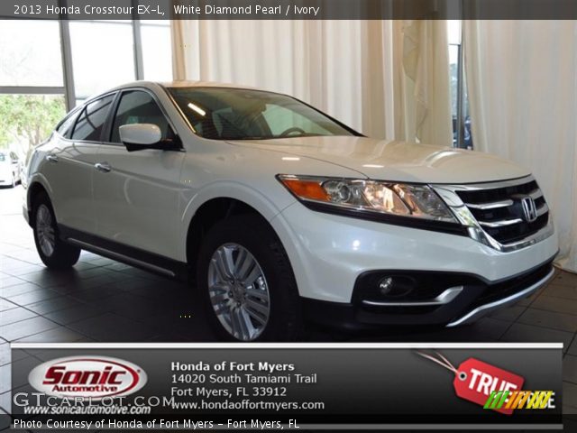 2013 Honda Crosstour EX-L in White Diamond Pearl