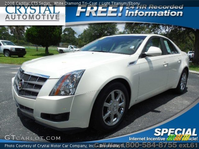 2008 Cadillac CTS Sedan in White Diamond Tri-Coat