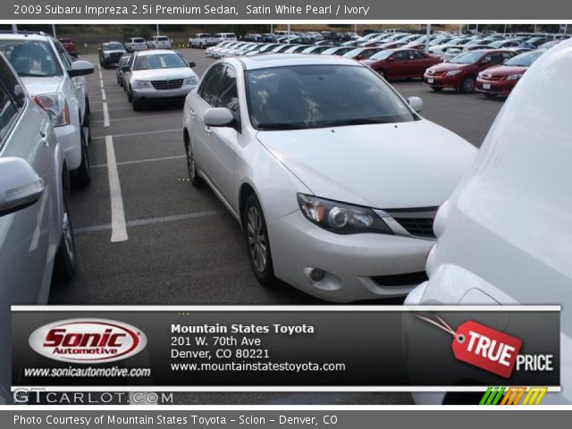 2009 Subaru Impreza 2.5i Premium Sedan in Satin White Pearl