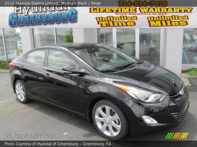 2013 Hyundai Elantra Limited in Midnight Black