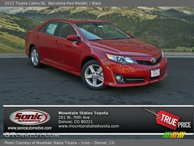 2013 Toyota Camry SE in Barcelona Red Metallic