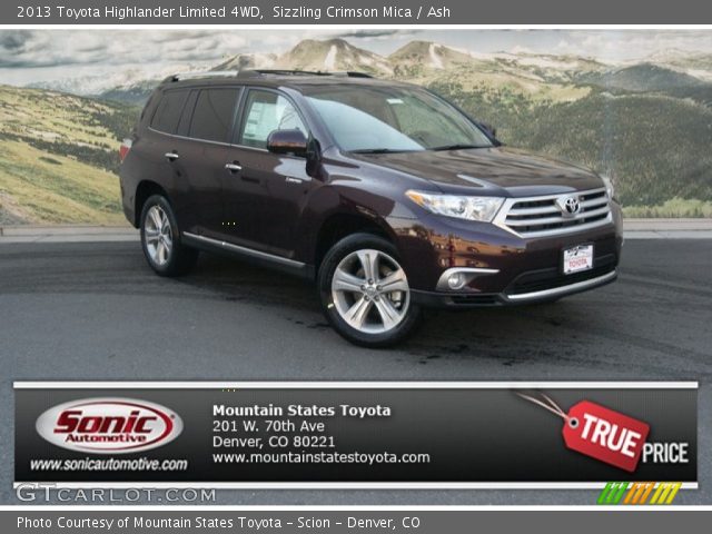 2013 Toyota Highlander Limited 4WD in Sizzling Crimson Mica