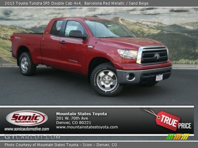 2013 Toyota Tundra SR5 Double Cab 4x4 in Barcelona Red Metallic