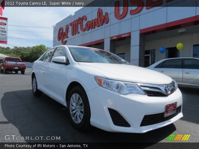 2012 Toyota Camry LE in Super White