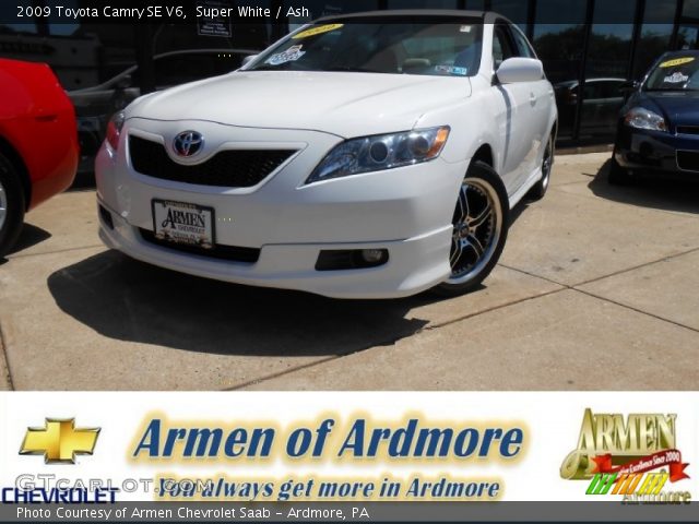 2009 Toyota Camry SE V6 in Super White