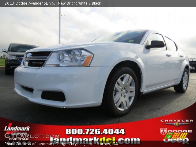 2013 Dodge Avenger SE V6 in New Bright White