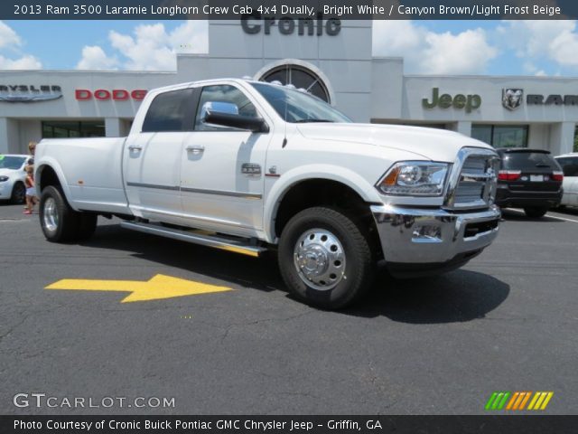 2013 Ram 3500 Laramie Longhorn Crew Cab 4x4 Dually in Bright White
