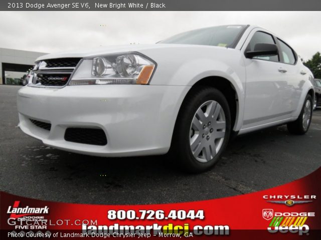 2013 Dodge Avenger SE V6 in New Bright White
