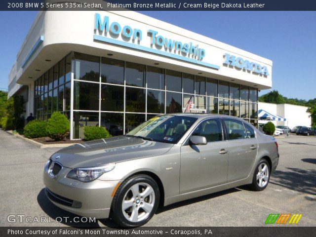 2008 BMW 5 Series 535xi Sedan in Platinum Bronze Metallic