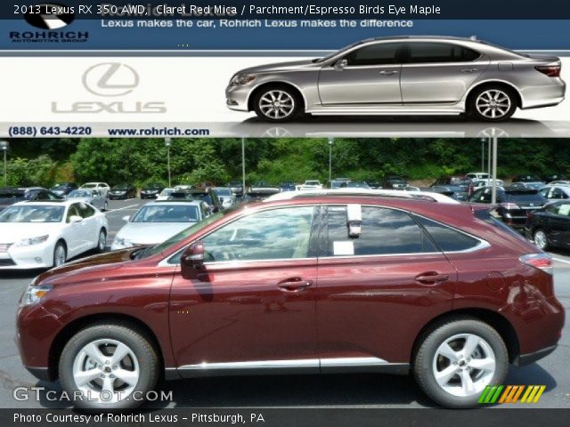 2013 Lexus RX 350 AWD in Claret Red Mica