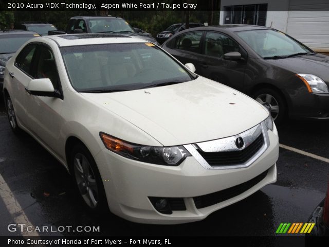 2010 Acura MDX Technology in Aspen White Pearl