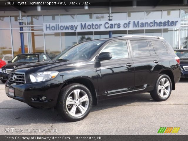 2008 Toyota Highlander Sport 4WD in Black