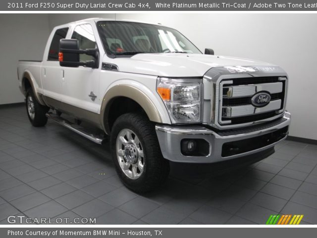 2011 Ford F250 Super Duty Lariat Crew Cab 4x4 in White Platinum Metallic Tri-Coat