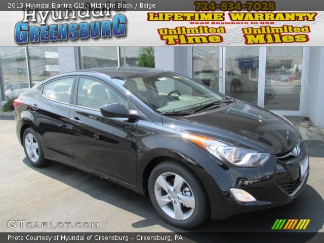 2013 Hyundai Elantra GLS in Midnight Black
