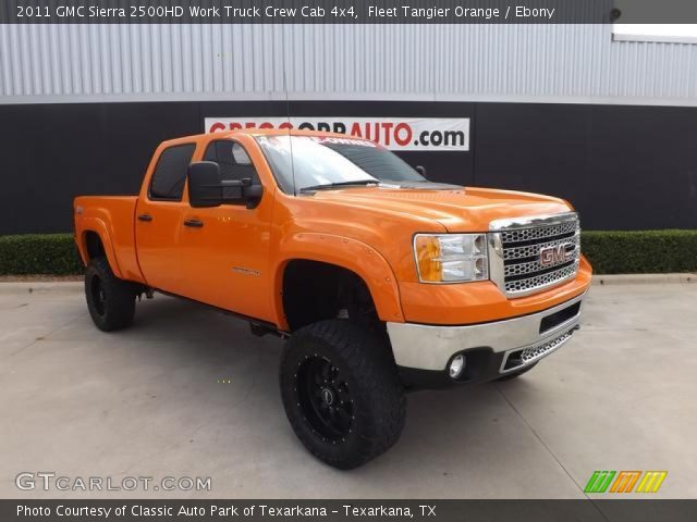 2011 GMC Sierra 2500HD Work Truck Crew Cab 4x4 in Fleet Tangier Orange