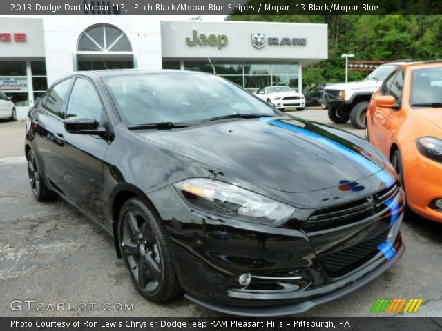 2013 Dodge Dart Mopar '13 in Pitch Black/Mopar Blue Stripes