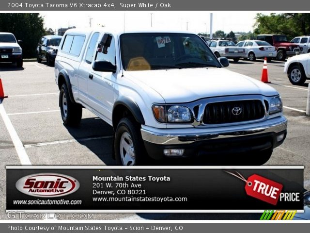 2004 Toyota Tacoma V6 Xtracab 4x4 in Super White