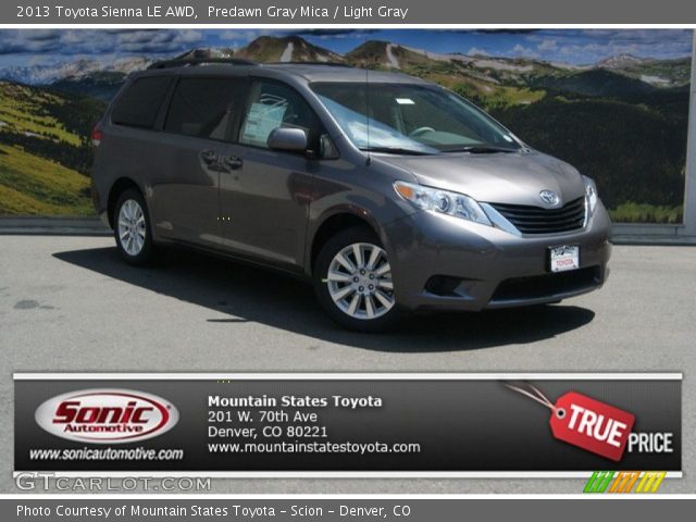 2013 Toyota Sienna LE AWD in Predawn Gray Mica
