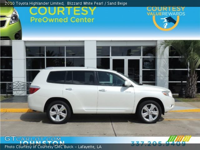 2010 Toyota Highlander Limited in Blizzard White Pearl