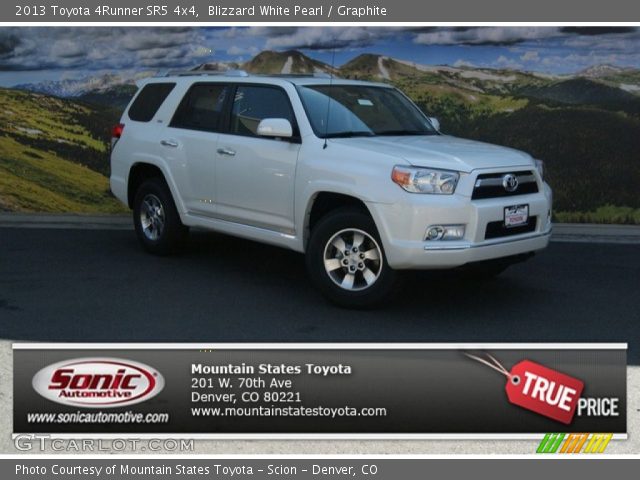 2013 Toyota 4Runner SR5 4x4 in Blizzard White Pearl