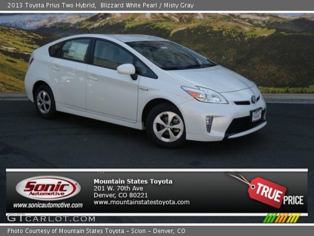 2013 Toyota Prius Two Hybrid in Blizzard White Pearl